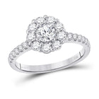 14kt White Gold Eternal Love Diamond Solitaire Bridal Wedding Engagement Ring - Top View