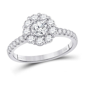 14kt White Gold Eternal Love Diamond Solitaire Bridal Wedding Engagement Ring - Top View