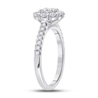 14kt White Gold Eternal Love Diamond Solitaire Bridal Wedding Engagement Ring - Second Side View