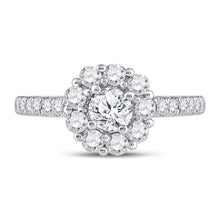 Load image into Gallery viewer, 14kt White Gold Eternal Love Diamond Solitaire Bridal Wedding Engagement Ring - Front View
