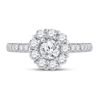 14kt White Gold Eternal Love Diamond Solitaire Bridal Wedding Engagement Ring - Front View