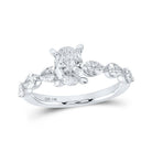 14kt White Gold Eternal Love Oval Diamond Solitaire Bridal Wedding Engagement Ring 1 - 7/8 Cttw - Splendid Jewellery