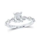 14kt White Gold Eternal Love Oval Diamond Solitaire Bridal Wedding Engagement Ring 1 - 7/8 Cttw - Splendid Jewellery