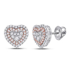 14kt White Gold Heart - Shaped Diamond Earrings: A Timeless Romance - Splendid Jewellery