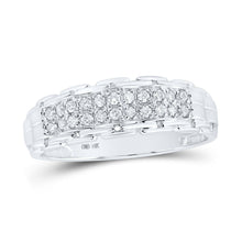 Load image into Gallery viewer, 14kt White Gold His Hers Round Diamond Cluster Matching Wedding Set 1 Cttw | Eternal Love Wedding Collection - Splendid Jewellery