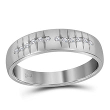 Load image into Gallery viewer, 14kt White Gold His Hers Round Diamond Cluster Matching Wedding Set 5/8 Cttw - Front View