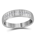 14kt White Gold His Hers Round Diamond Cluster Matching Wedding Set 5/8 Cttw - Front View