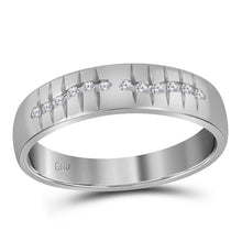 Load image into Gallery viewer, 14kt White Gold His Hers Round Diamond Cluster Matching Wedding Set 5/8 Cttw - Second Side View