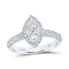 14kt White Gold Marquise Diamond Splendor Bridal Ring - Splendid Jewellery