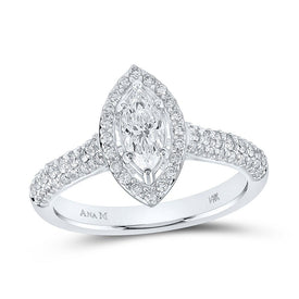 14kt White Gold Marquise Diamond Splendor Bridal Ring - Splendid Jewellery