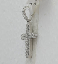 Load image into Gallery viewer, 14kt White Gold Men's Diamond Cross Pendant - Elegant and Timeless - Splendid Jewellery