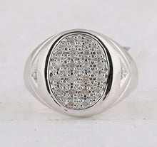 Load image into Gallery viewer, 14kt White Gold Men&#39;s Oval Cluster Diamond Ring - 1/4 Cttw | Splendid Jewellery  Front View from Splendid Jewellery