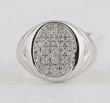 Load image into Gallery viewer, 14kt White Gold Men's Oval Cluster Diamond Ring - 1/4 Cttw | Splendid Jewellery - Splendid Jewellery