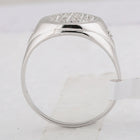 14kt White Gold Men's Oval Cluster Diamond Ring - 1/4 Cttw | Splendid Jewellery  Side View 2 from Splendid Jewellery