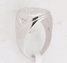 Load image into Gallery viewer, 14kt White Gold Men&#39;s Oval Cluster Diamond Ring - 1/4 Cttw | Splendid Jewellery  Side View from Splendid Jewellery