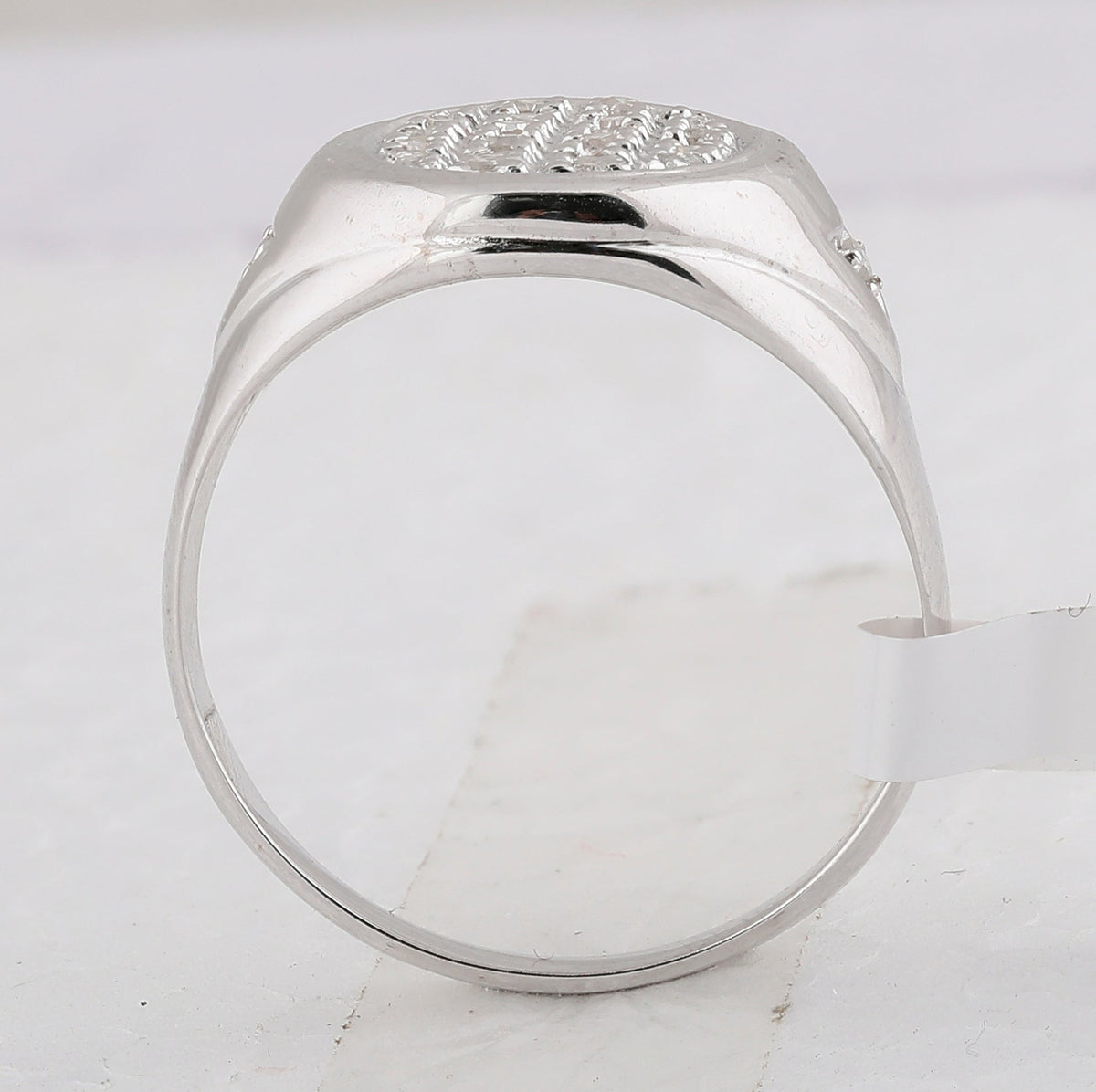14kt White Gold Men's Oval Cluster Diamond Ring - 1/4 Cttw | Splendid Jewellery - Splendid Jewellery