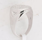 14kt White Gold Men's Oval Cluster Diamond Ring - 1/4 Cttw | Splendid Jewellery - Splendid Jewellery