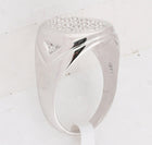 14kt White Gold Men's Oval Cluster Diamond Ring - 1/4 Cttw | Splendid Jewellery - Splendid Jewellery