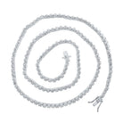 14kt White Gold Men's Round Diamond 20 - inch Single Row Tennis Chain Necklace - A Dazzling Display of Elegance - Splendid Jewellery