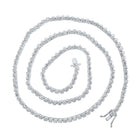 14kt White Gold Men's Round Diamond 20 - inch Single Row Tennis Chain Necklace - A Dazzling Display of Elegance - Splendid Jewellery