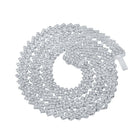 14kt White Gold Men's Round Diamond 22 - inch Cuban Link Chain Necklace - 17 & 3/4 Ct.t.w. - Splendid Jewellery
