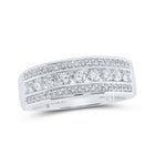 14kt White Gold Men's Round Diamond Band Ring - 1 Cttw | Exquisite Jewellery - Splendid Jewellery
