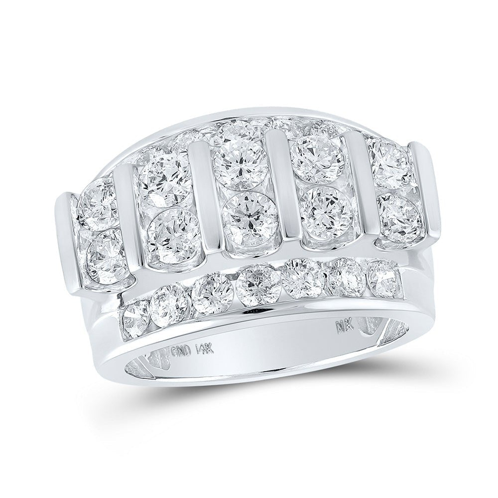 14kt White Gold Men's Round Diamond Band Ring - 4 Cttw | Splendid Jewellery - Splendid Jewellery