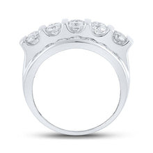 Load image into Gallery viewer, 14kt White Gold Men's Round Diamond Band Ring - Captivating Brilliance - Splendid Jewellery
