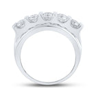 14kt White Gold Men's Round Diamond Band Ring - Captivating Brilliance - Splendid Jewellery