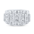 14kt White Gold Men's Round Diamond Band Ring - Captivating Brilliance - Splendid Jewellery