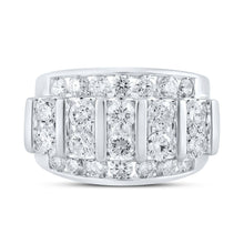 Load image into Gallery viewer, 14kt White Gold Men's Round Diamond Band Ring - Captivating Brilliance - Splendid Jewellery