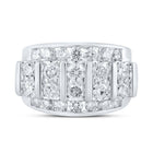 14kt White Gold Men's Round Diamond Band Ring - Captivating Brilliance - Splendid Jewellery