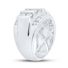 Load image into Gallery viewer, 14kt White Gold Men&#39;s Round Diamond Band Ring - Captivating Brilliance - Second Side View