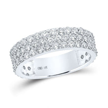 Load image into Gallery viewer, 14kt White Gold Men's Round Diamond Pave Band Ring - Exquisite Brilliance - Splendid Jewellery