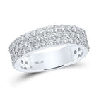14kt White Gold Men's Round Diamond Pave Band Ring - Exquisite Brilliance - Splendid Jewellery