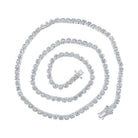 14kt White Gold Men's Round Diamond Tennis Chain Necklace - 10 - 1/4 Ct.t.w. - Splendid Jewellery
