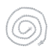 Load image into Gallery viewer, 14kt White Gold Men's Round Diamond Tennis Chain Necklace - 10 - 1/4 Ct.t.w. - Splendid Jewellery