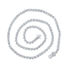14kt White Gold Men's Round Diamond Tennis Chain Necklace - 10 - 1/4 Ct.t.w. - Splendid Jewellery