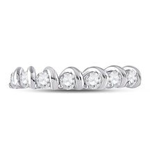 Load image into Gallery viewer, 14kt White Gold Mesmerizing Diamond Band Ring - Front View