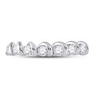 14kt White Gold Mesmerizing Diamond Band Ring - Front View