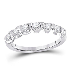 14kt White Gold Mesmerizing Diamond Band Ring - Splendid Jewellery