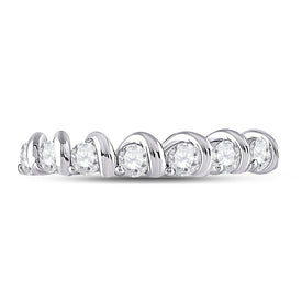 14kt White Gold Mesmerizing Diamond Band Ring - Splendid Jewellery