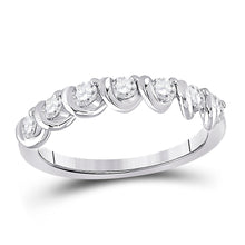 Load image into Gallery viewer, 14kt White Gold Mesmerizing Diamond Band Ring - Top View