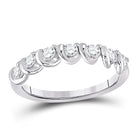 14kt White Gold Mesmerizing Diamond Band Ring - Top View