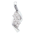 14kt White Gold Mesmerizing Diamond Cluster Pendant - Splendid Jewellery