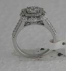 14kt White Gold Mesmerizing Diamond Cluster Ring - Captivating Brilliance and Elegance - Second Side View