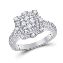 Load image into Gallery viewer, 14kt White Gold Mesmerizing Diamond Cluster Ring - Captivating Brilliance and Elegance - Splendid Jewellery