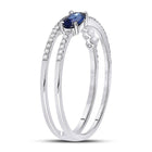 14kt White Gold Oval Blue Sapphire Fashion Ring: A Mesmerizing Masterpiece - Top View