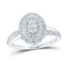 14kt White Gold Oval Diamond Halo Bridal Wedding Engagement Ring - Timeless Splendor - Splendid Jewellery