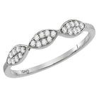 14kt White Gold Oval Diamond Stackable Band Ring - Timeless Elegance and Versatile Glamour - Splendid Jewellery